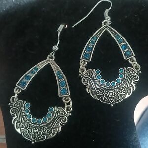 Pewter Tone Drop Earrings
